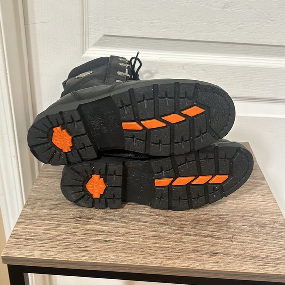 HARLEY DAVIDSON MENS MOTORCYCLE BOOTS IN BLACK SIZE 8.5 - Picture 7 of 8